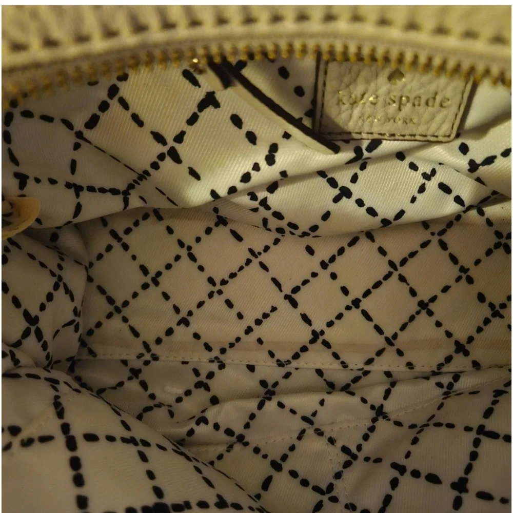 Kate Spade Grant Park Alida Shoulder Tote Wkru2640 In Moussfrost Taupe - Picture 9 of 11